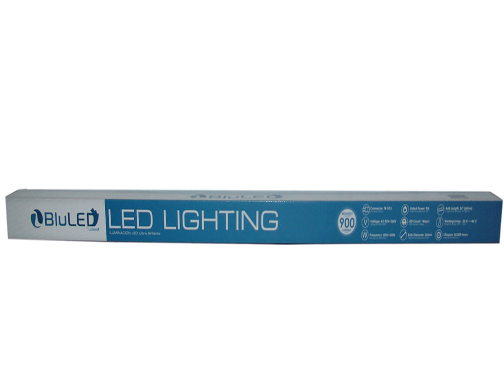 Lutema BluLED 2 Feet / 24 Inches / 60cm T8 G13 Fluorescent Replacement LED Lamp Tube - FROST (9W / 144 LED / G13 / 6000k-6500k / 85V~285V / 50Hz~60Hz) (MITLEDLP04)