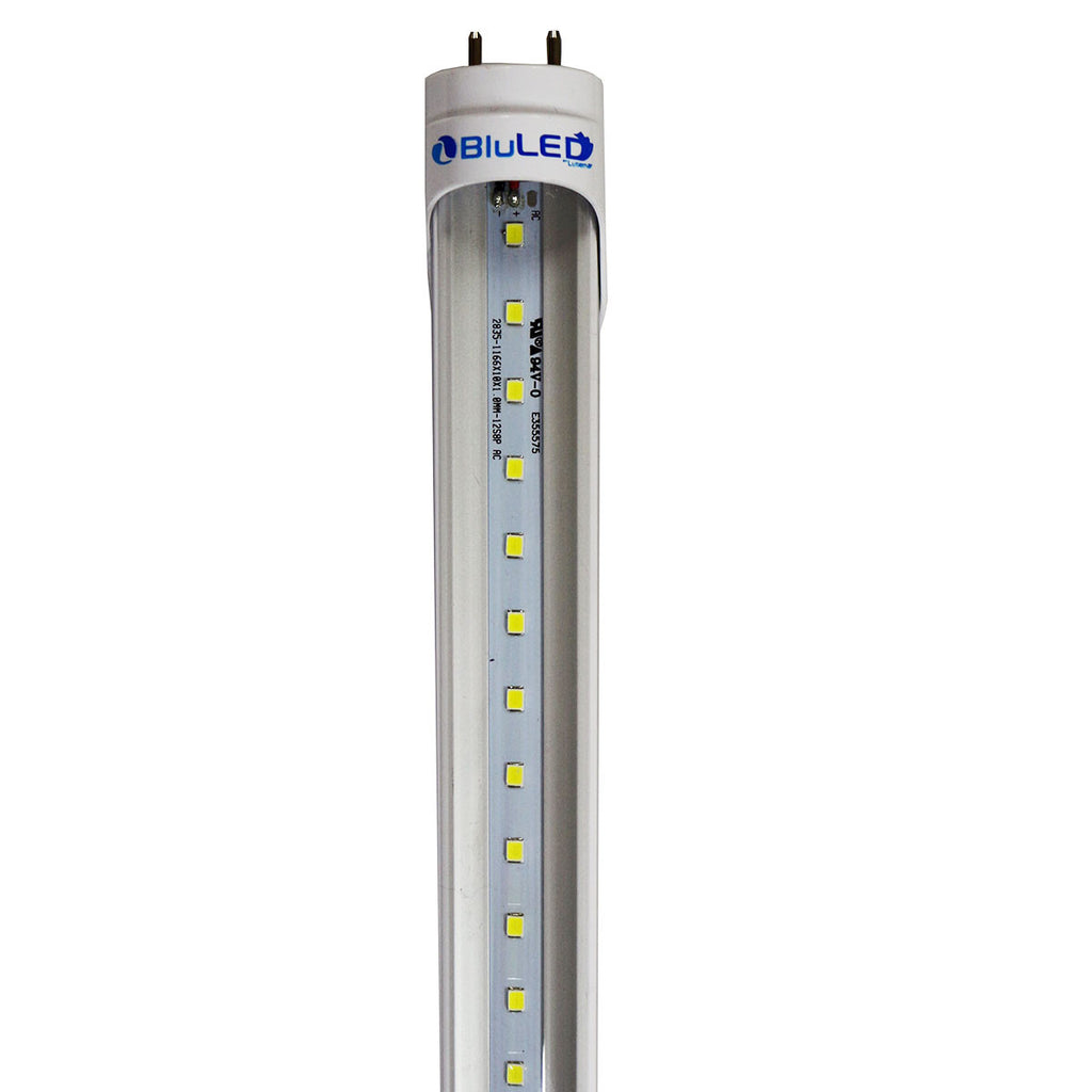 Lutema BluLED 4 Feet / 48 Inches / 120cm T8 G13 Fluorescent Replacement LED Lamp Tube - CLEAR (18W / 96 LED / G13 / 6000k-6500k / 85V~285V / 50Hz~60Hz) (MITLEDLP07)