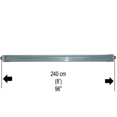 Lutema BluLED 8 Feet / 96 Inches / 240cm T8 FA8 Fluorescent Replacement LED Lamp Tube - CLEAR (36W / 576 LED / FA8 / 6000k-6500k / 85V~285V / 50Hz~60Hz) (MITLEDLP03)
