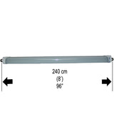 Lutema BluLED 8 Feet / 96 Inches / 240cm T8 FA8 Fluorescent Replacement LED Lamp Tube - FROST (36W / 576 LED / FA8 / 6000k-6500k / 85V~285V / 50Hz~60Hz) (MITLEDLP06)